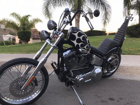 2004 custom built acdc &#8220;highway to hell&#8221; tribute chopper for sale