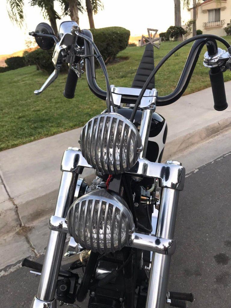2004 custom built acdc “highway to hell” tribute chopper