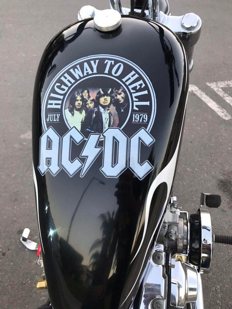 2004 custom built acdc “highway to hell” tribute chopper