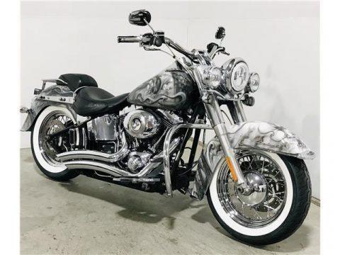2009 Harley-Davidson Softail Deluxe Custom Python Pipes LED Lighting Wide Whites for sale