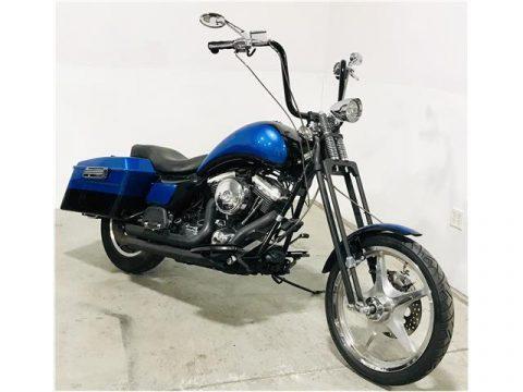 2015 Custom Built ASPT Harley-Davidson Chopper Black/blue Bagger Springer for sale