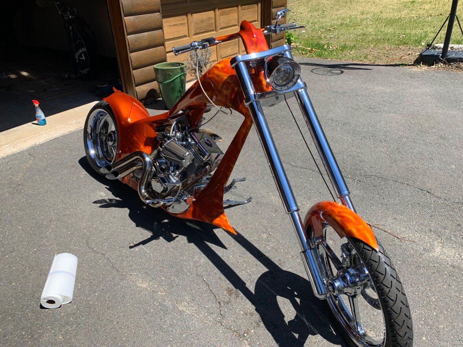 2006 Custom Chopper Motorcycle Made of Steel Revtech 115 Engine for sale