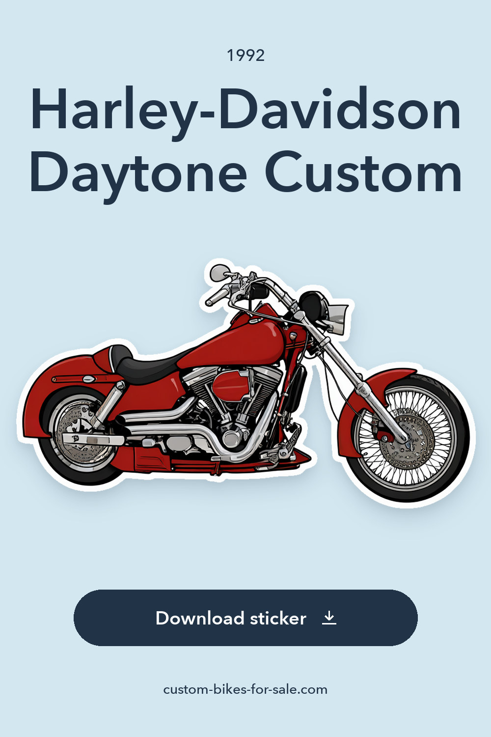 1992 Harley-Davidson Daytone Custom sticker preview