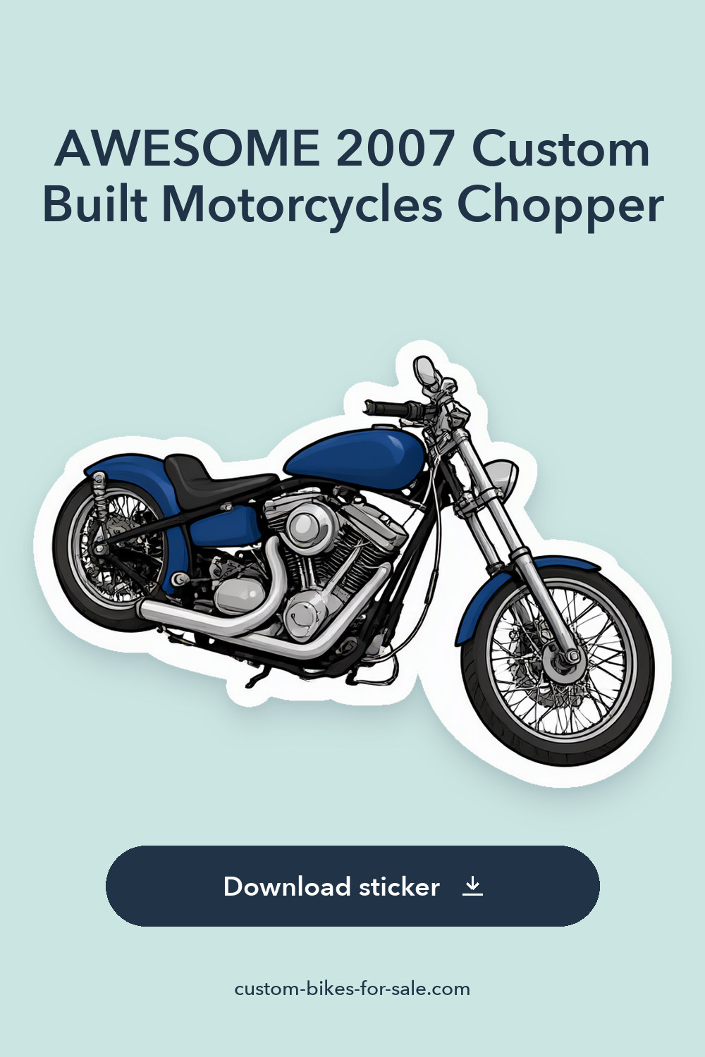AWESOME 2007 Custom Built Motorcycles Chopper sticker preview