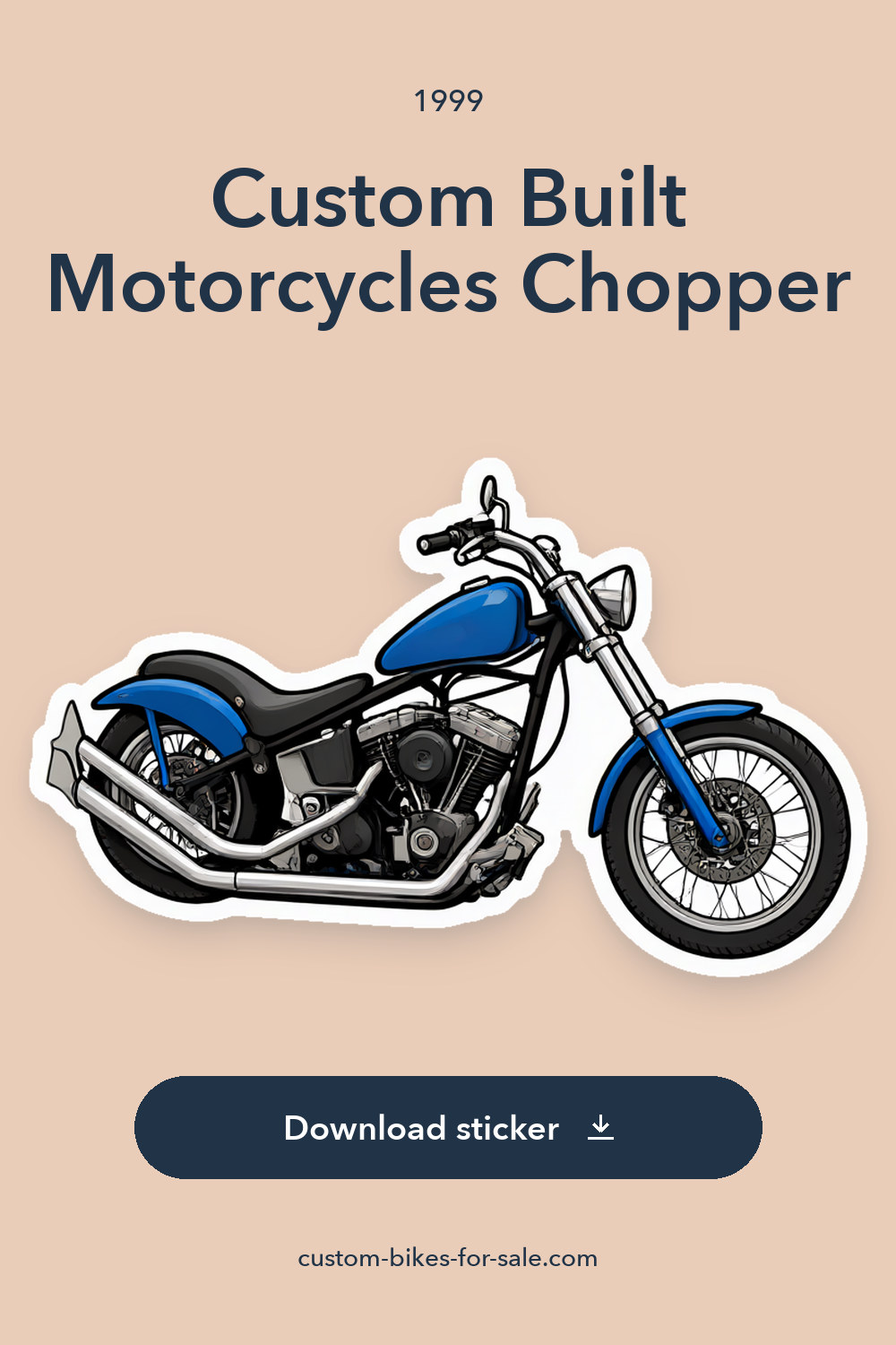 1999 Custom Built Motorcycles Chopper sticker preview