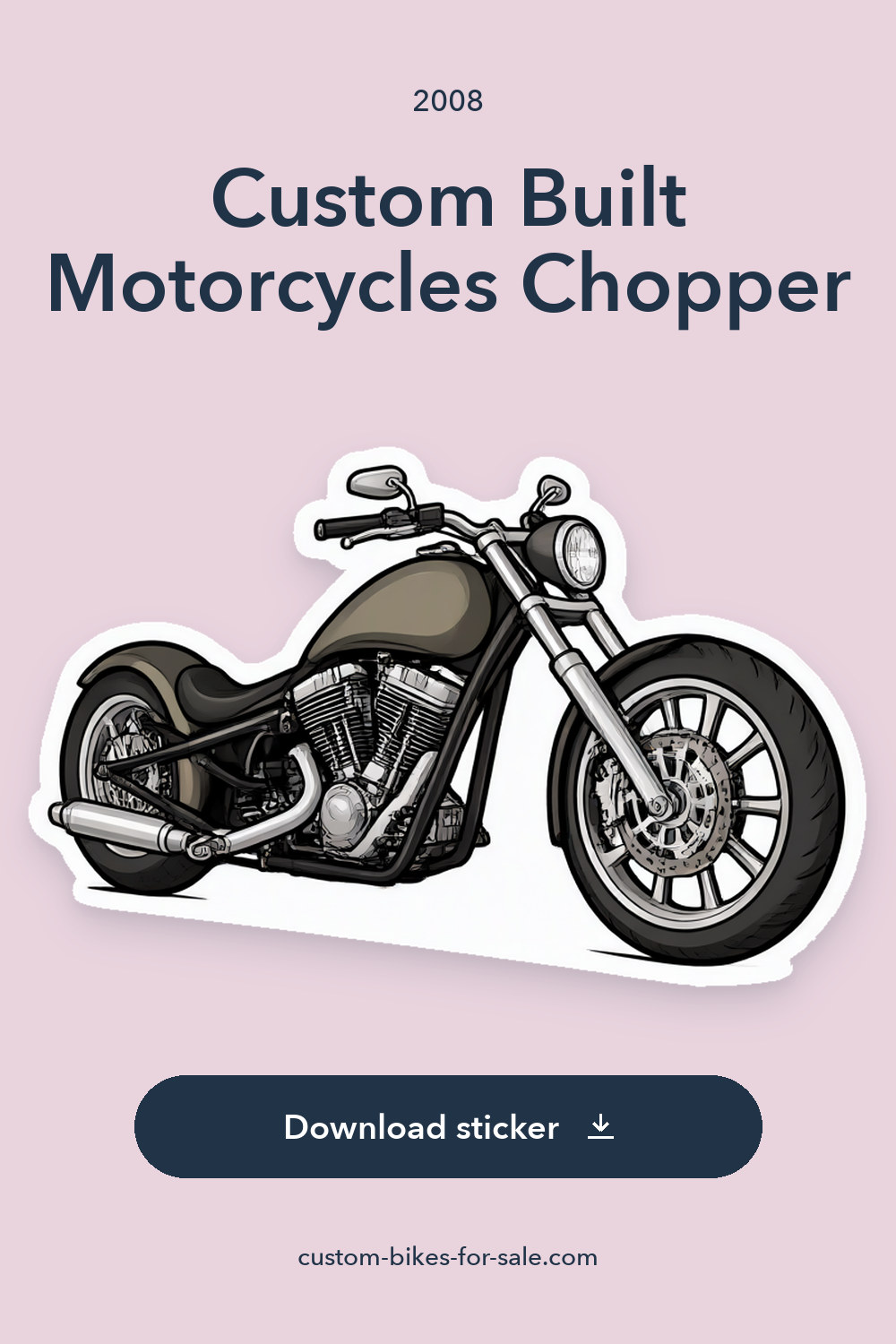 2008 Custom Built Motorcycles Chopper – Mint condition sticker preview