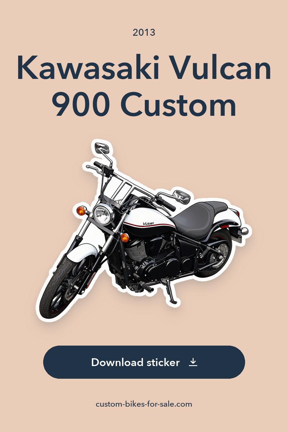 2013 Kawasaki Vulcan 900 Custom sticker preview