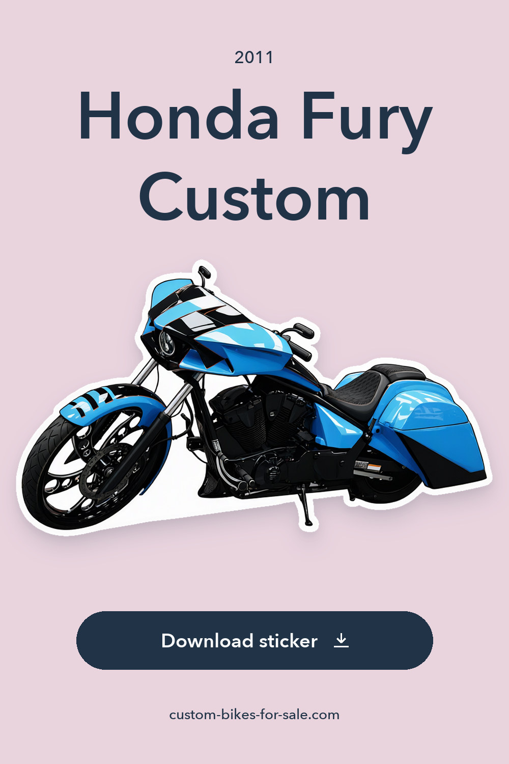 2011 Honda Fury Custom 2284 Miles Rapid Blue Coupe Manual 5-Speed sticker preview