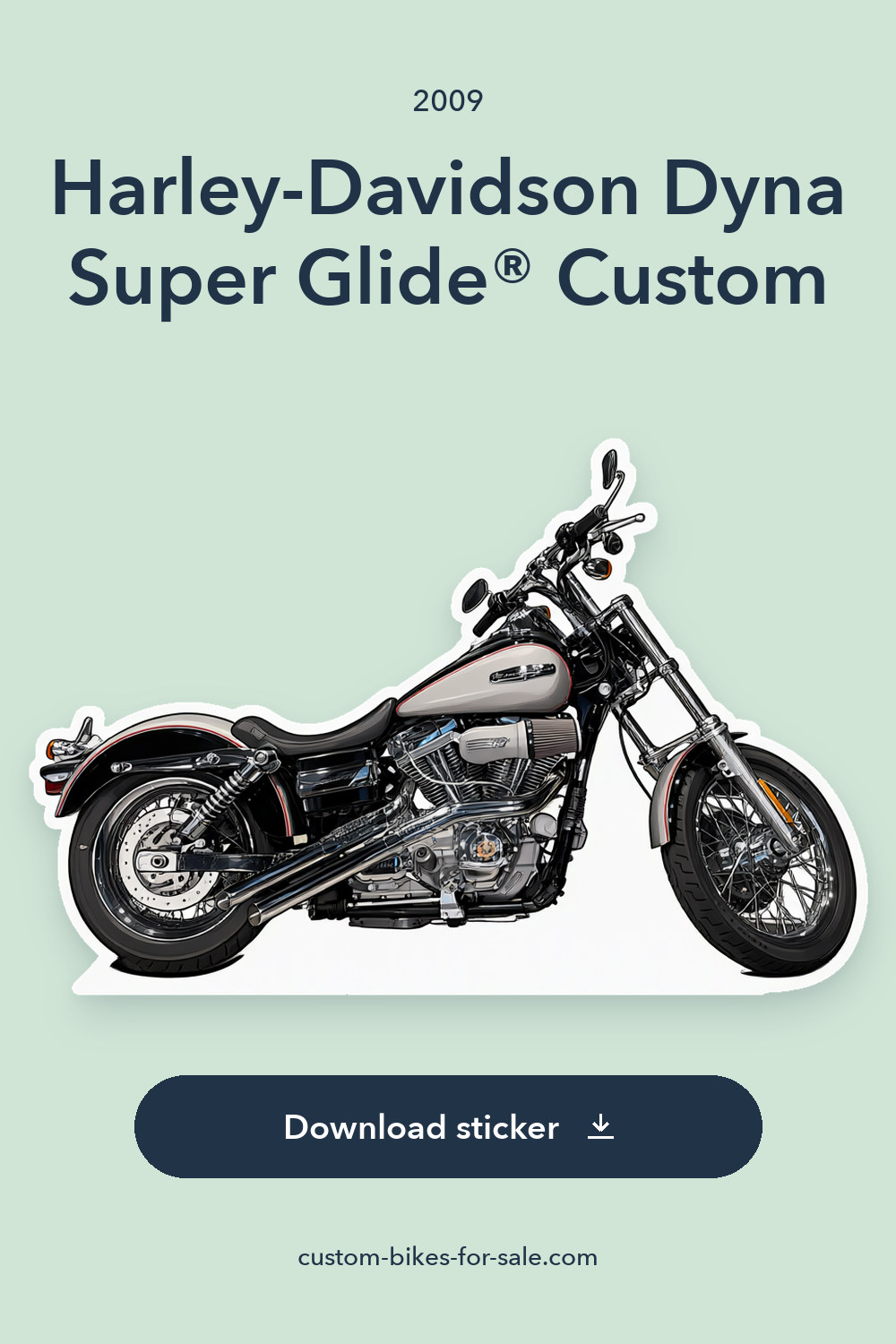 2009 Harley-Davidson Dyna Super Glide® Custom sticker preview