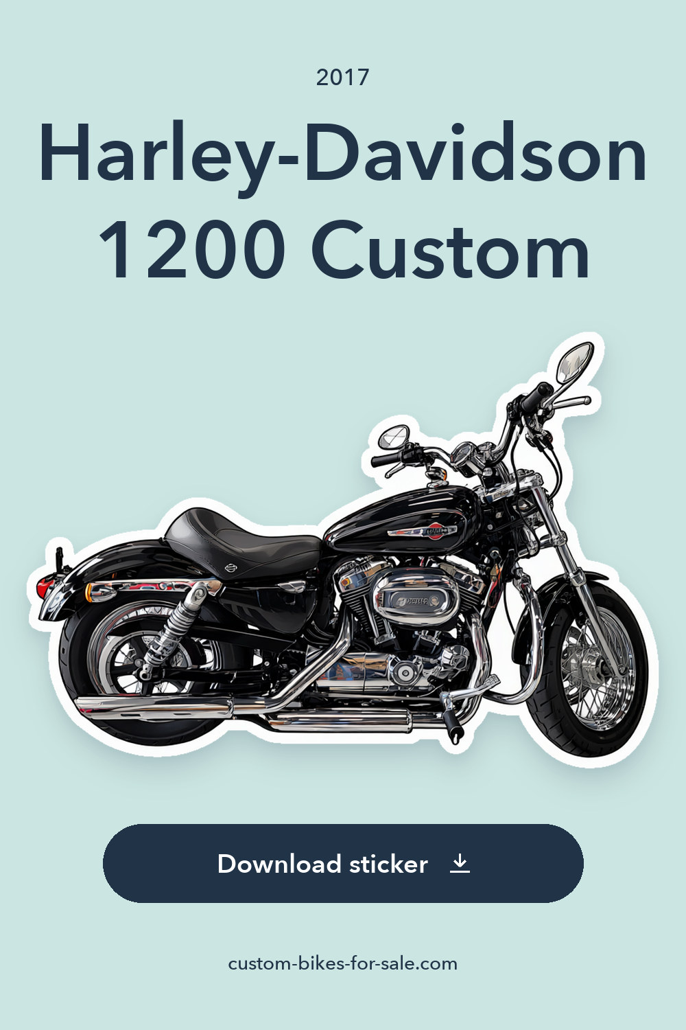 2017 Harley-Davidson 1200 Custom sticker preview