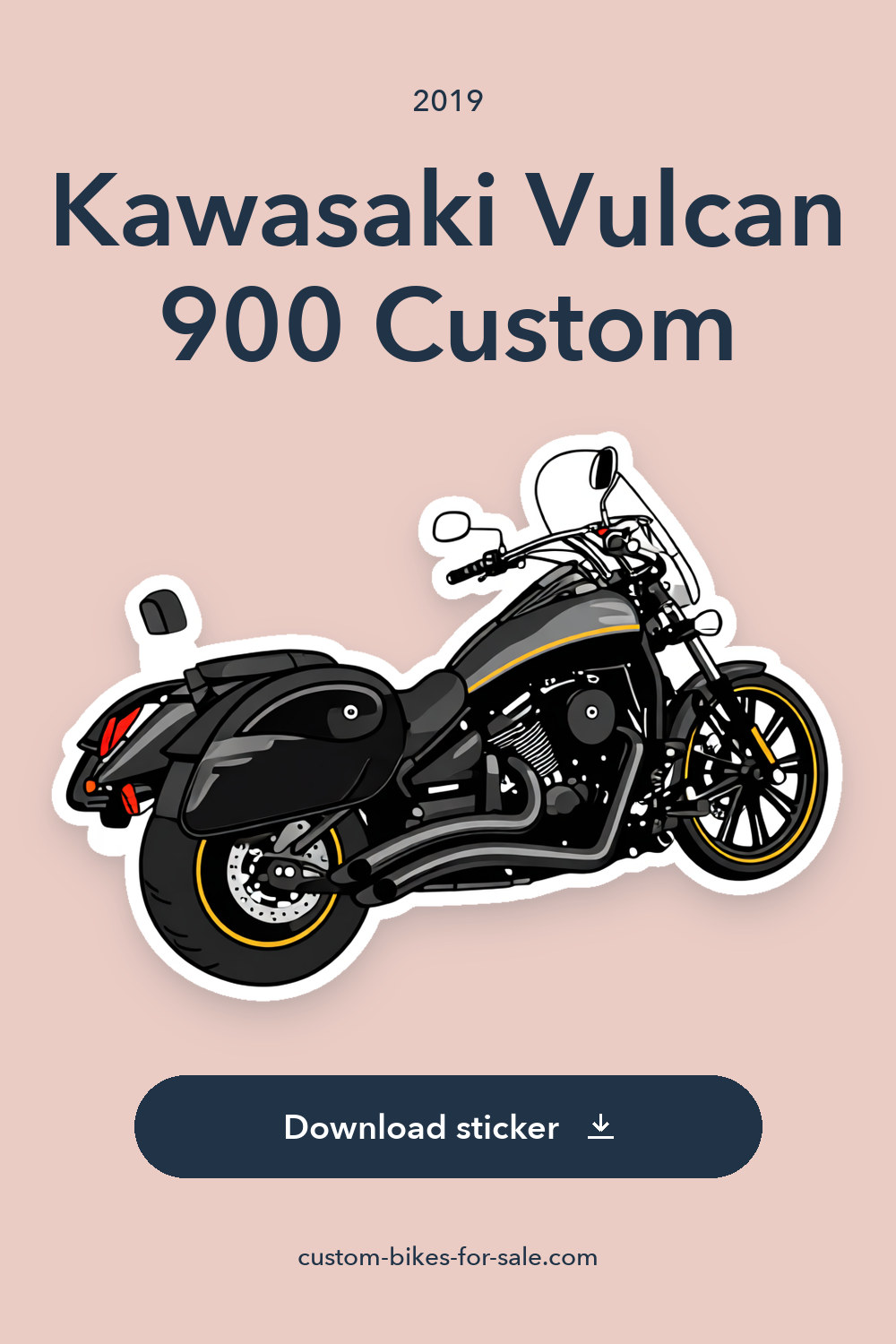 2019 Kawasaki Vulcan 900 Custom sticker preview