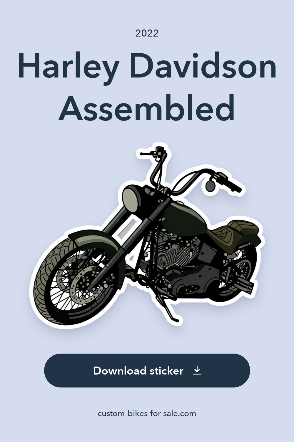 2022 Harley Davidson Assembled sticker preview